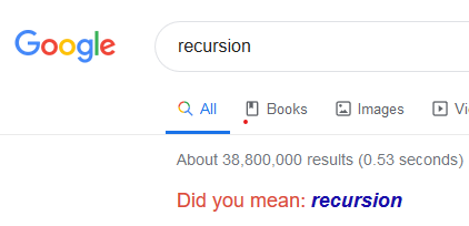 recursion on google