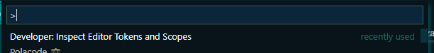 Command pallette in VSCode